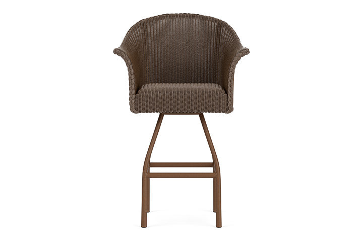Lloyd Flanders All Seasons Swivel Bar Stool with Padded Seat