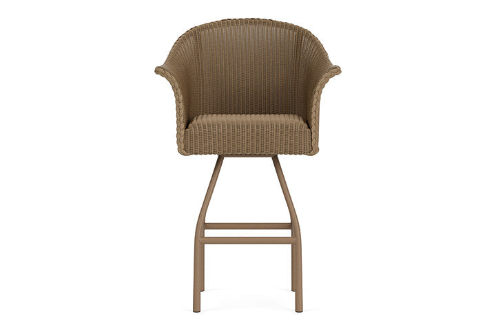 Lloyd Flanders All Seasons Swivel Bar Stool with Padded Seat