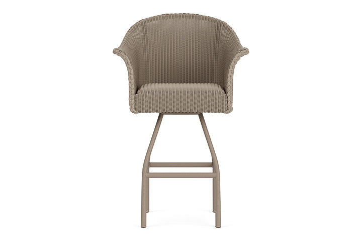 Lloyd Flanders All Seasons Swivel Bar Stool with Padded Seat