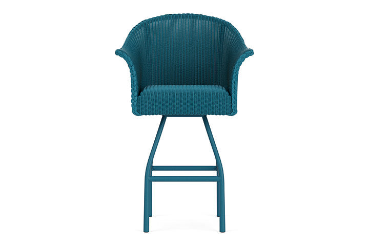 Lloyd Flanders All Seasons Swivel Bar Stool with Padded Seat