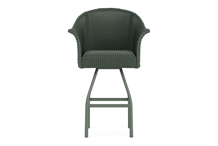 Lloyd Flanders All Seasons Swivel Bar Stool with Padded Seat