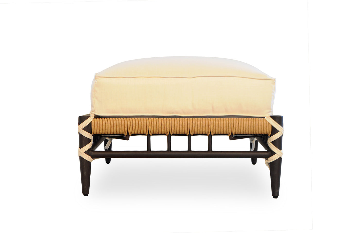 Lloyd Flanders Low Country Ottoman in Natural Finish
