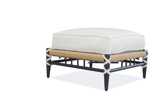 Lloyd Flanders Low Country Ottoman in Natural Finish