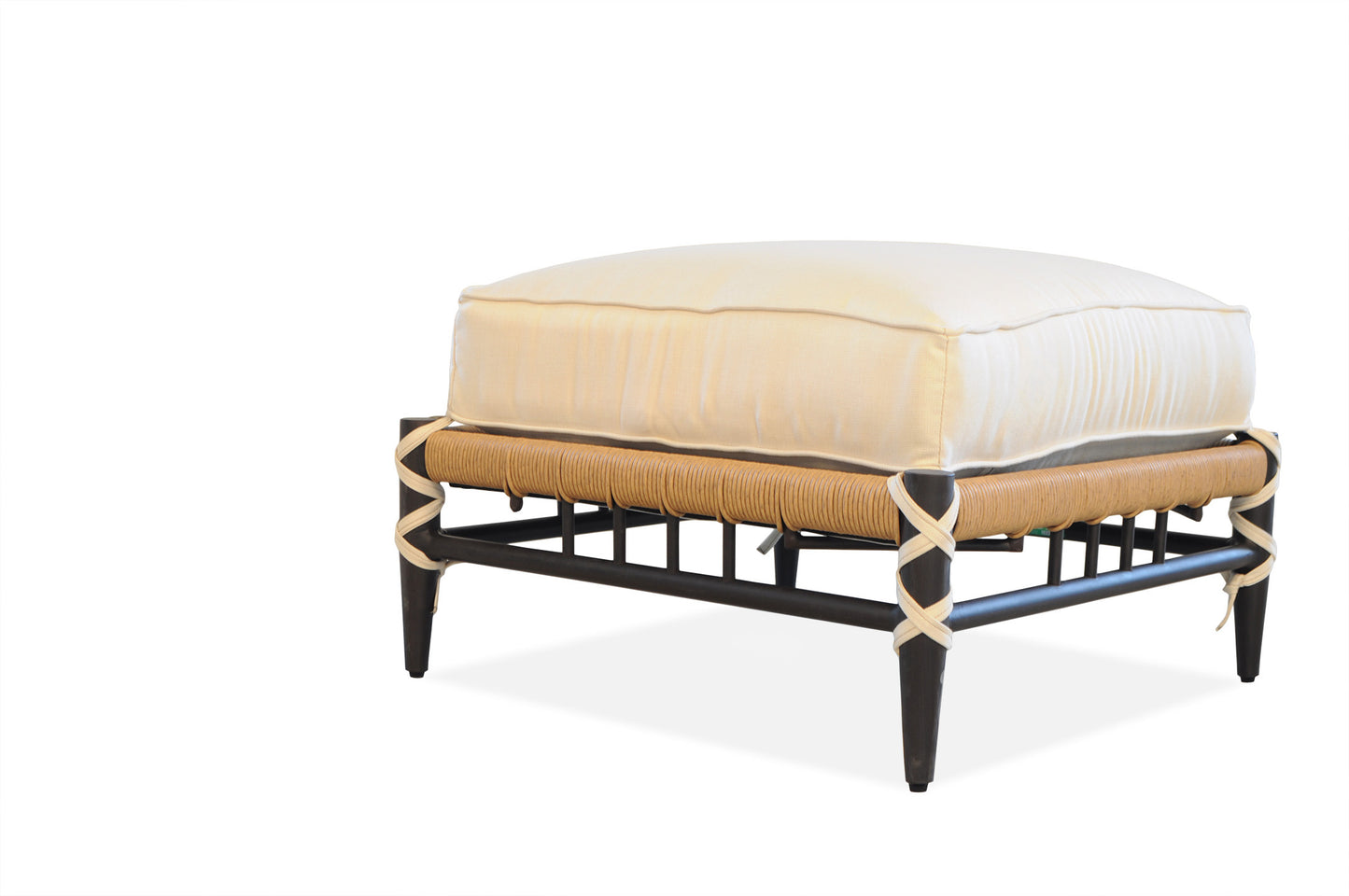 Lloyd Flanders Low Country Ottoman in Natural Finish