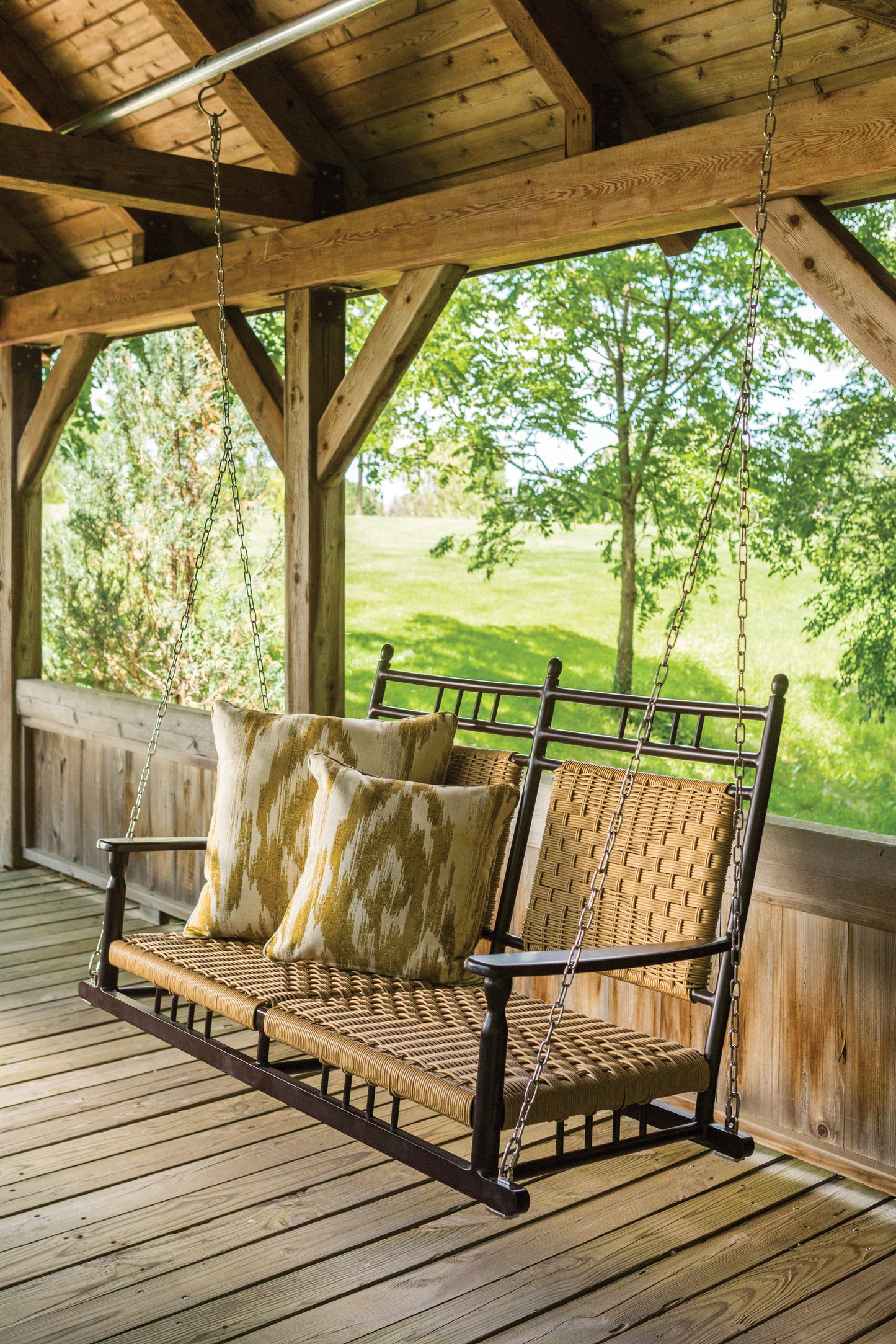 Lloyd Flanders Low Country Porch Swing in Natural Finish