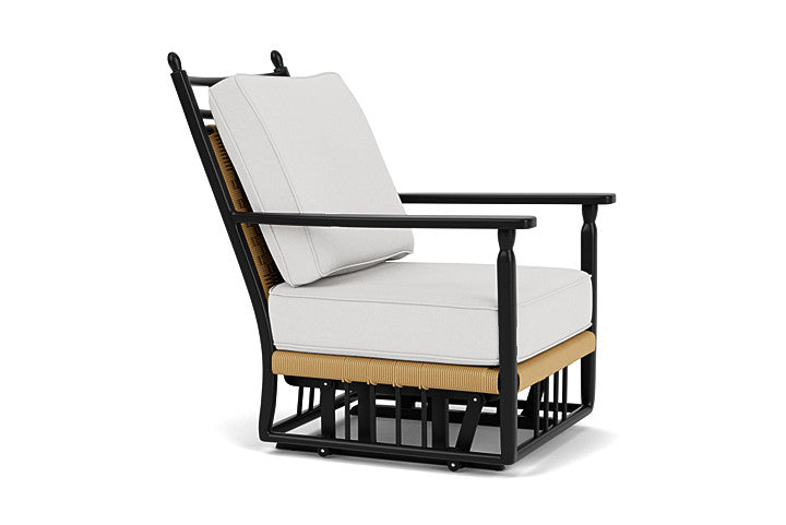 Lloyd Flanders Low Country Glider Lounge Chair in Natural Finish