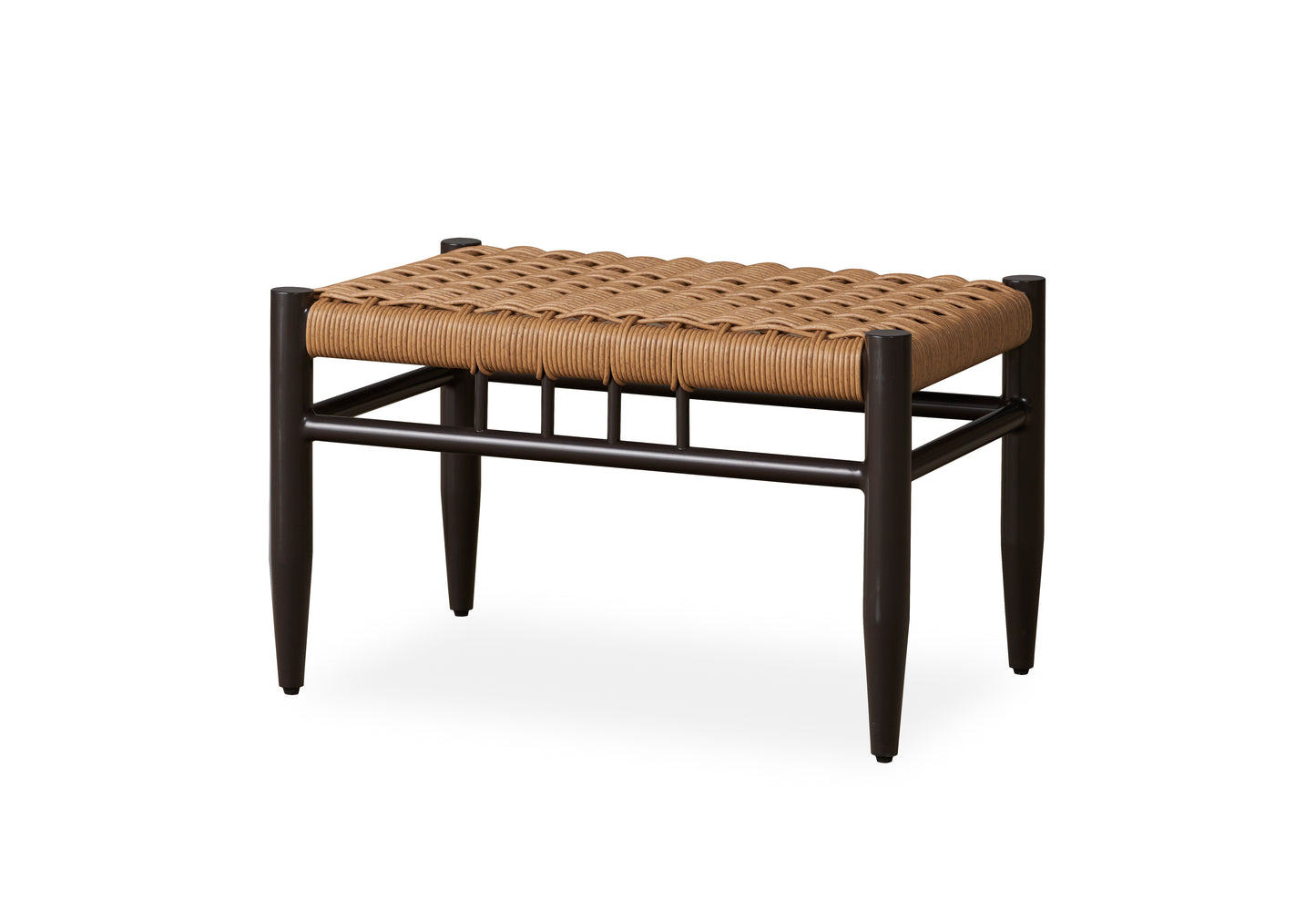 Lloyd Flanders Low Country Cushionless Small Ottoman in Natural Finish