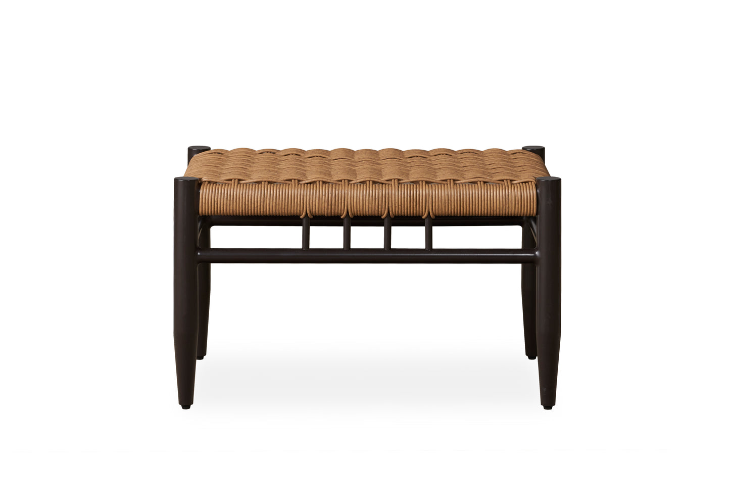 Lloyd Flanders Low Country Cushionless Small Ottoman in Natural Finish