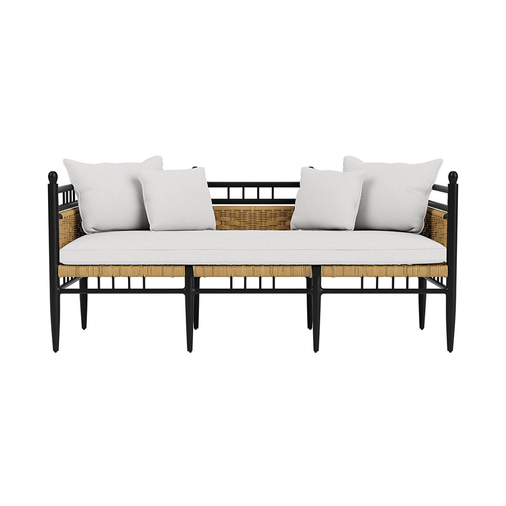 Lloyd Flanders Low Country 3-Seat Garden Bench in Natural Finish