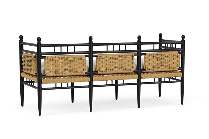 Lloyd Flanders Low Country 3-Seat Garden Bench in Natural Finish