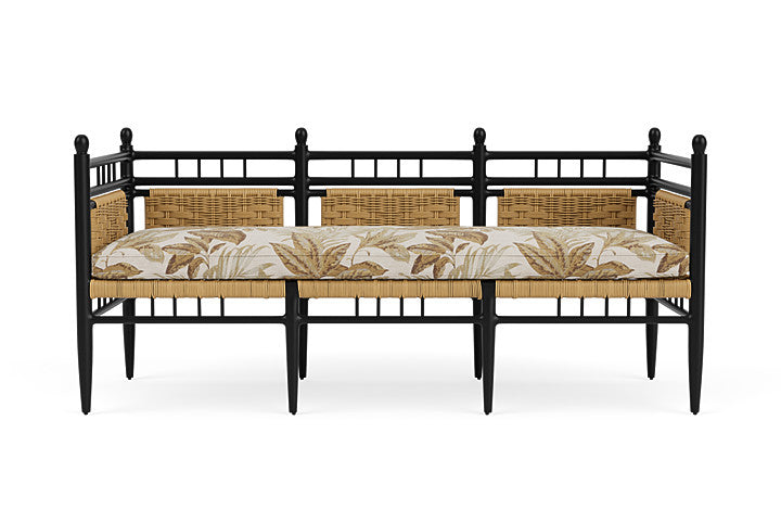 Lloyd Flanders Low Country 3-Seat Garden Bench in Natural Finish