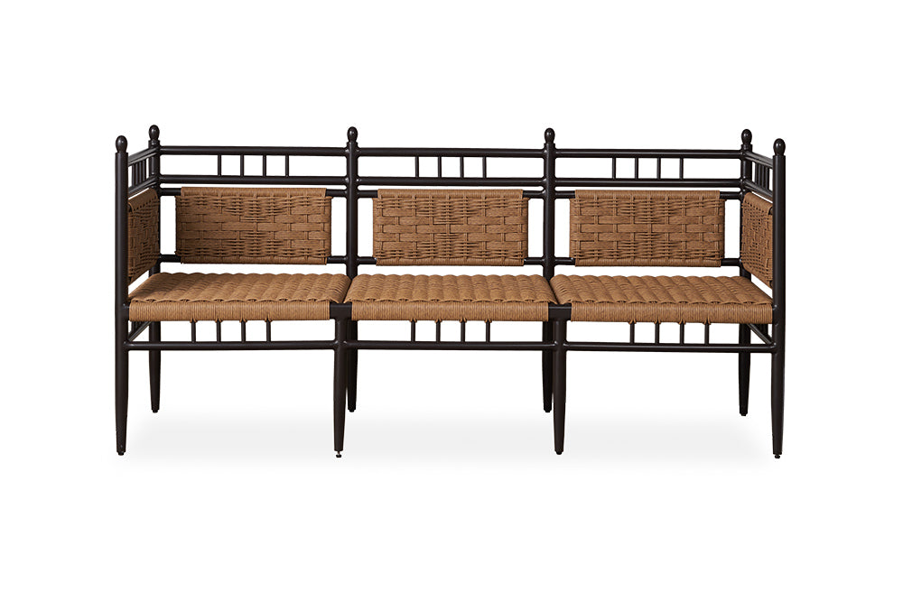 Lloyd Flanders Low Country 3-Seat Garden Bench in Natural Finish