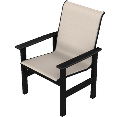 Telescope Causal Leeward MGP Sling Arm Chair - Black Frame