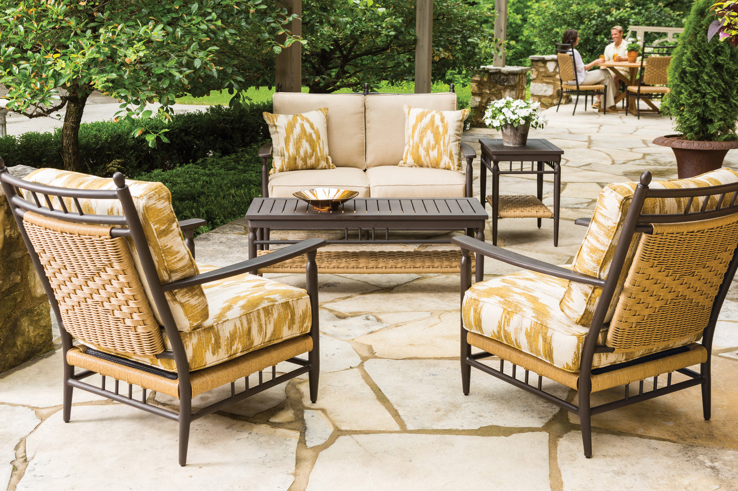 Lloyd Flanders Low Country Lounge Chair in Natural Finish