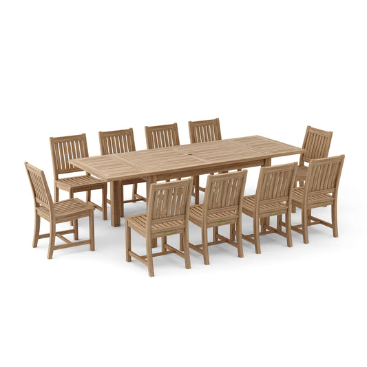 Anderson Teak Bahama Rialto 11-Piece Rectangular Dining Set