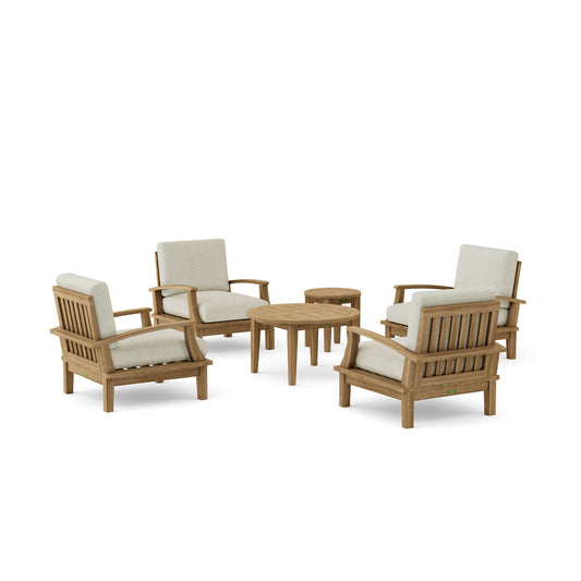 Anderson Teak Brianna 6-Piece Deep Seating Armchair Set