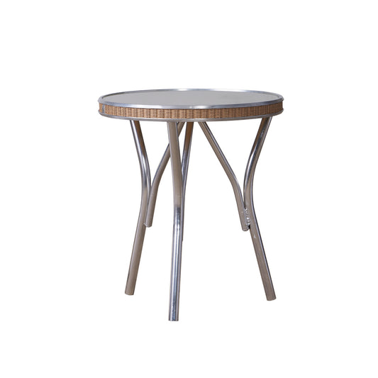 Lloyd Flanders All Seasons 19" Round End Table with Reversible Glass