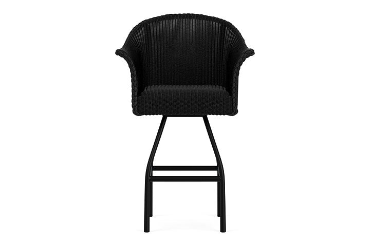 Lloyd Flanders All Seasons Swivel Bar Stool with Padded Seat