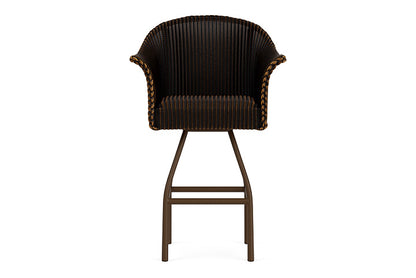 Lloyd Flanders All Seasons Swivel Bar Stool with Padded Seat