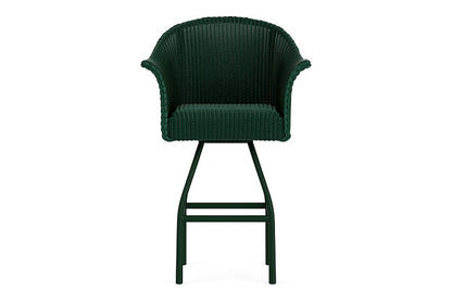 Lloyd Flanders All Seasons Swivel Bar Stool with Padded Seat