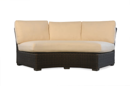 Lloyd Flanders Mesa Curved Sofa Sectional in Pecan Finish