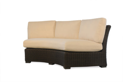 Lloyd Flanders Mesa Curved Sofa Sectional in Pecan Finish