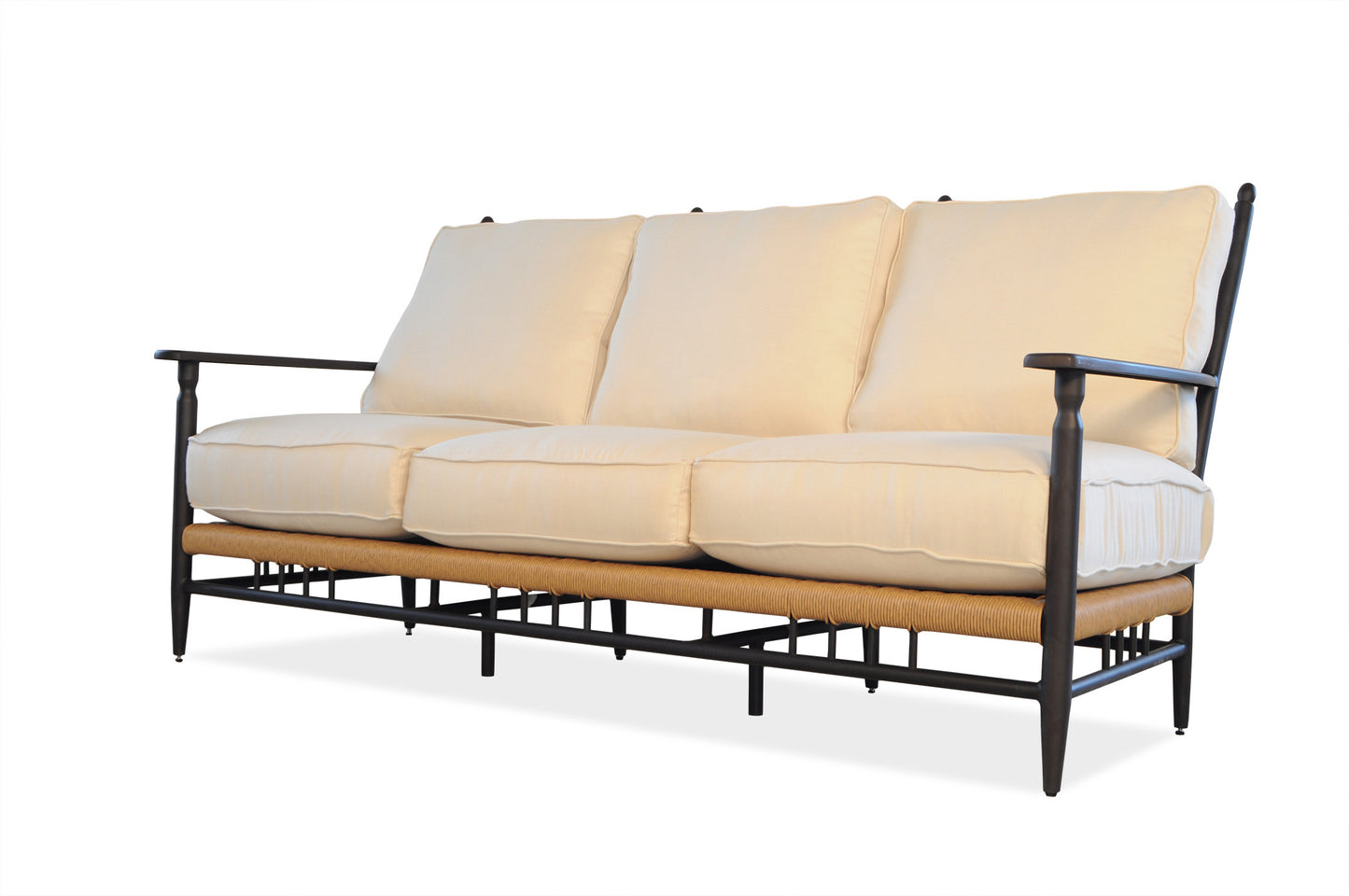 Lloyd Flanders Low Country Sofa in Natural Finish