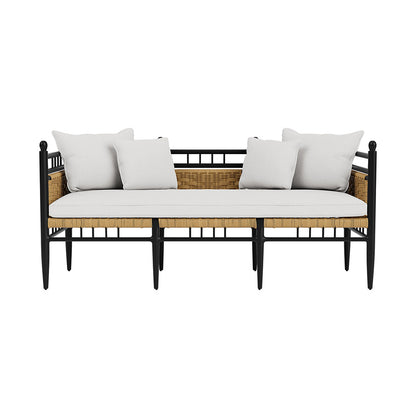 Lloyd Flanders Low Country 3-Seat Garden Bench in Natural Finish