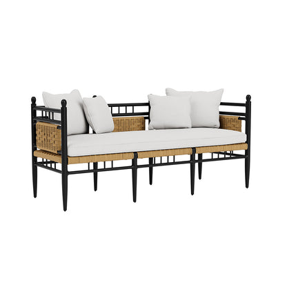 Lloyd Flanders Low Country 3-Seat Garden Bench in Natural Finish