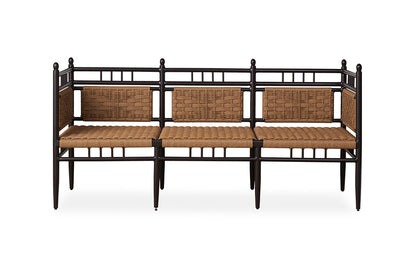 Lloyd Flanders Low Country 3-Seat Garden Bench in Natural Finish