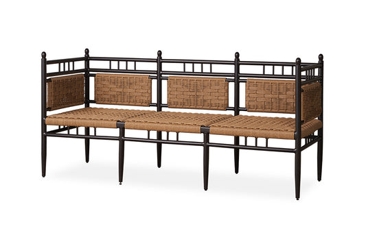 Lloyd Flanders Low Country 3-Seat Garden Bench in Natural Finish