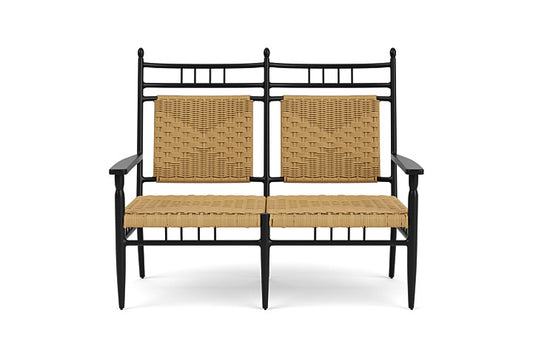 Lloyd Flanders Low Country Cushionless Settee in Natural Finish