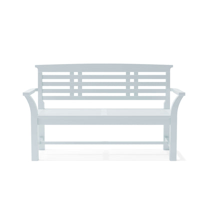 Sakura 2-Seater Teak Bench In White Finish