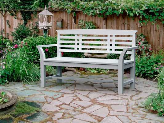 Sakura 2-Seater Teak Bench In White Finish